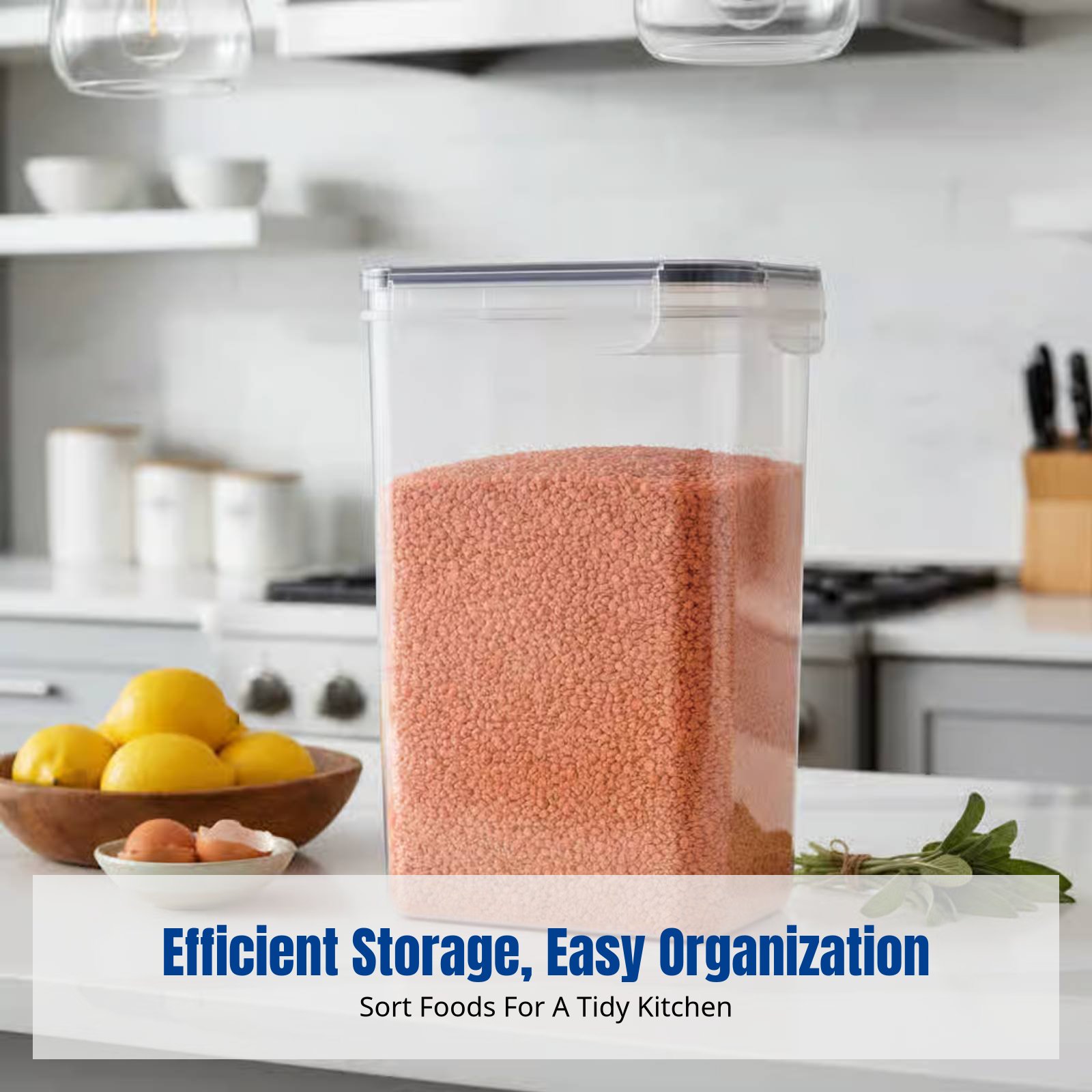 Food Storage Containers Set - ชุดภาชนะเก็บอาหารสุญญากาศ ความจุขนาดใหญ่ โปร่งใส วางซ้อนกันได้ สำหรับตู้เย็น จัดระเบียบห้องครัว