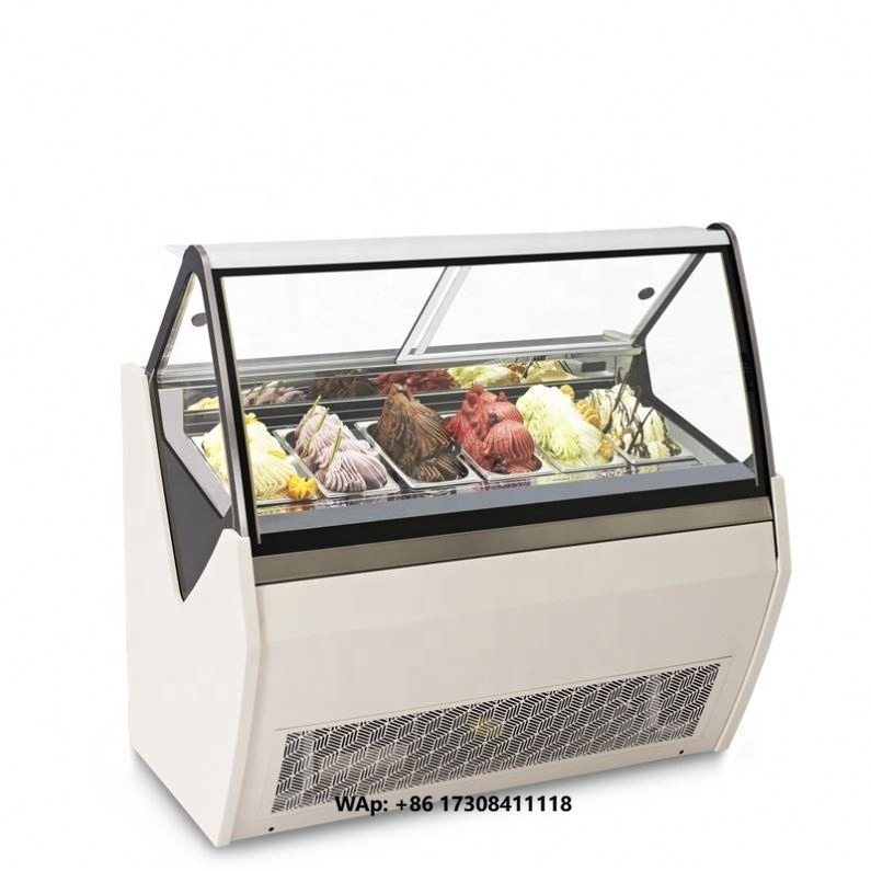 Food Storage Large - ตู้แช่แข็งแบบประตูกระจกใส ตู้โชว์ไอศกรีม ตู้แช่แข็งความจุขนาดใหญ่สำหรับเก็บอาหารแช่แข็ง