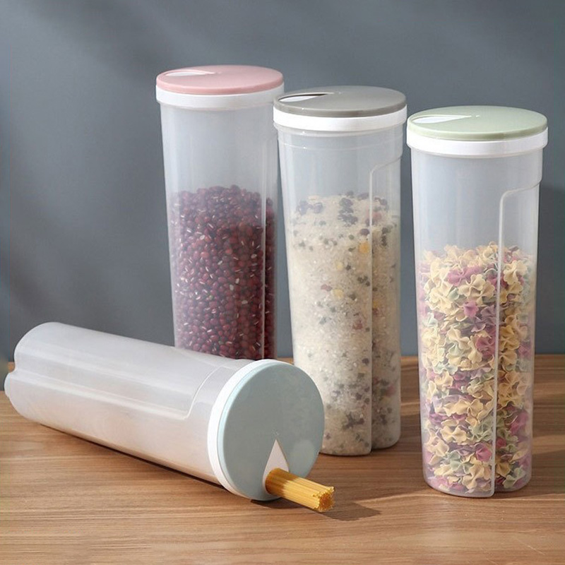 Food Storage Dividers - กล่องเก็บเส้นก๋วยเตี๋ยวพลาสติกเกรดอาหาร กล่องเก็บอาหารในครัวแบบมีฝาปิด กล่องจัดระเบียบแบ่งส่วนสำหรับเก็บของในครัว