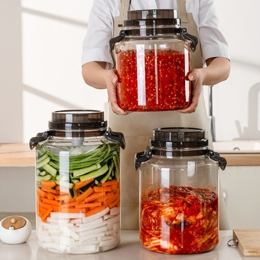 Food Storage Containers Xl - ขวดโหลใส่อาหารขนาดใหญ่พร้อมฝาปิด เกรดอาหาร ปิดผนึกแน่นสนิท ป้องกันการรั่วซึม มีหูจับ กล่องเก็บอาหารสุญญากาศ