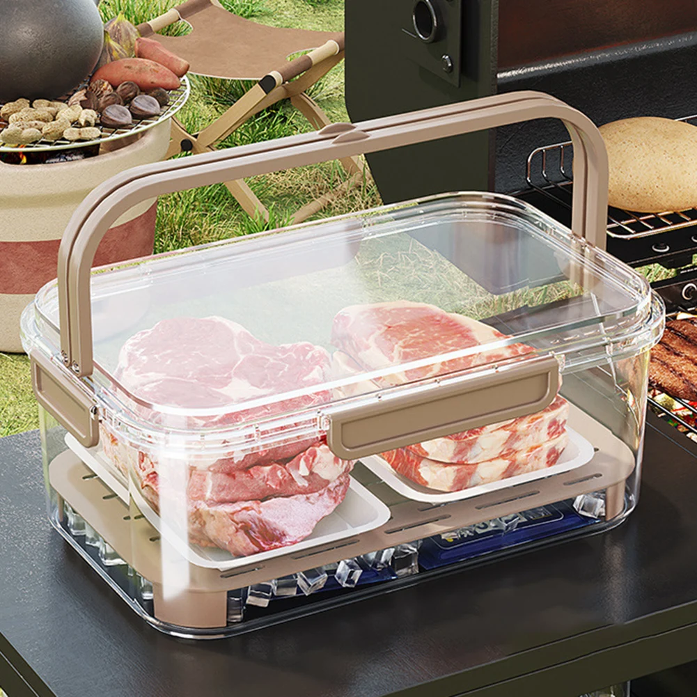 Food Storage Large - ภาชนะเก็บอาหารแบบพกพาขนาดใหญ่ความจุ Airtight Freshness กล่องท่อระบายน้ําสําหรับ Outdoor Picnic