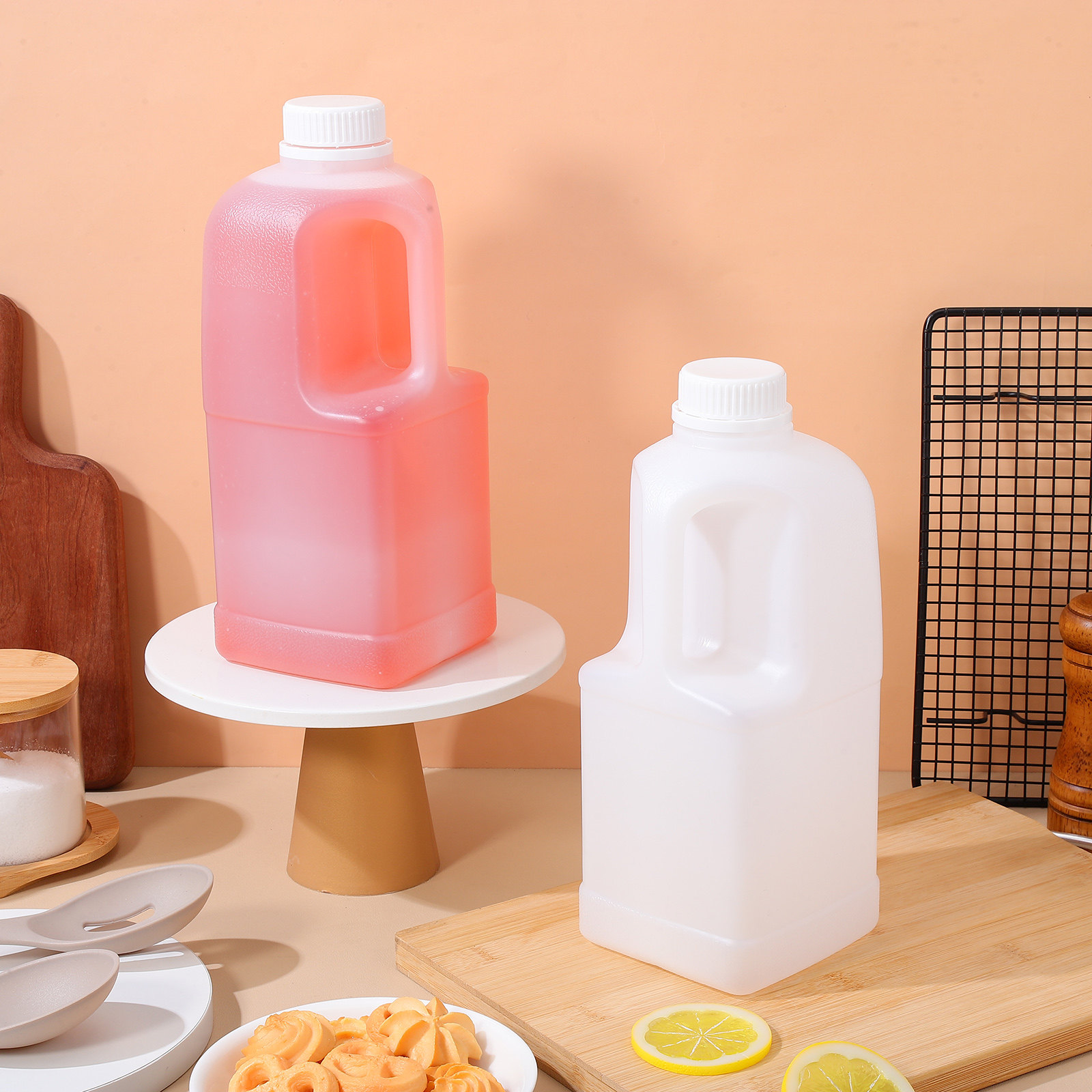 Food Storage Large - เหยือกเก็บน้ำขนาดใหญ่ 2 แกลลอน 3 ชิ้น พร้อมฝาปิด