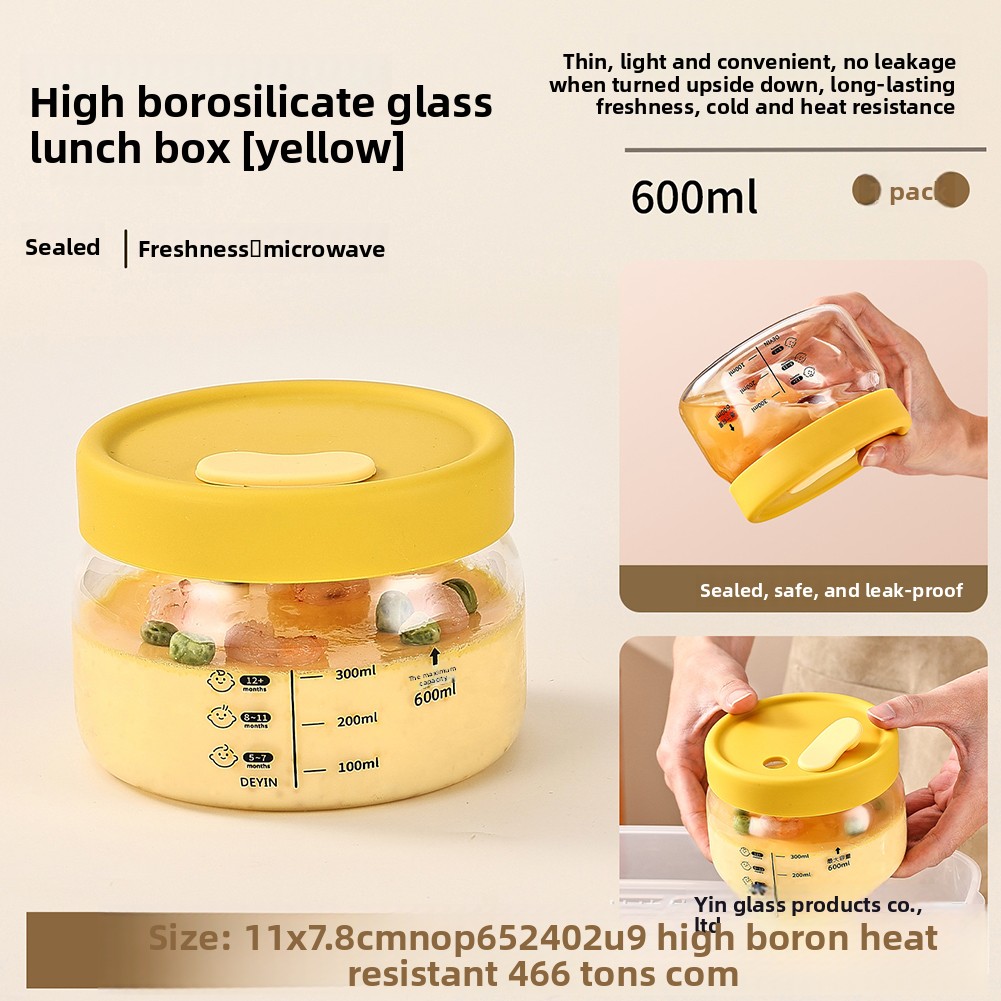Food Storage Glass Containers - ภาชนะเก็บอาหารแก้ว Airtight Leakproof ชามอาหารกล่องอาหารกลางวัน Bento เตาอบไมโครเวฟเครื่องล้างจานปลอดภัยบรรจุอาหารกลางวัน