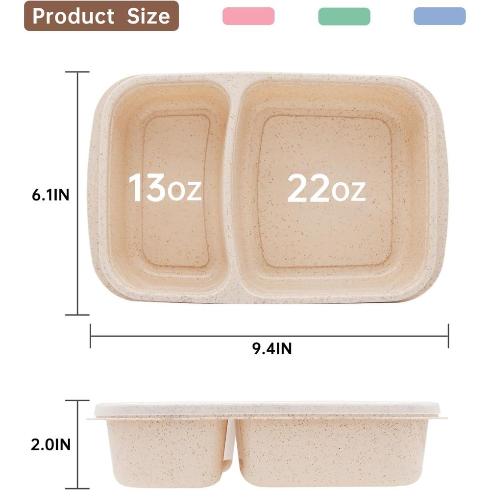 กล่องอาหารกลางวันเบนโต 4 แพ็ค, - Food Storage With Compartments บทวิจารณ์และราคา