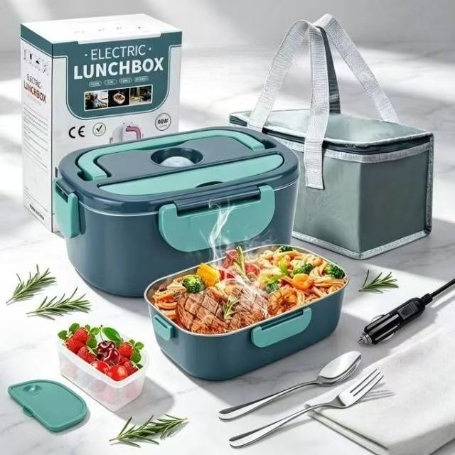 กล่องอาหารกลางวันไฟฟ้า 100W คว - Food Storage Box Stainless Steel บทวิจารณ์และราคา