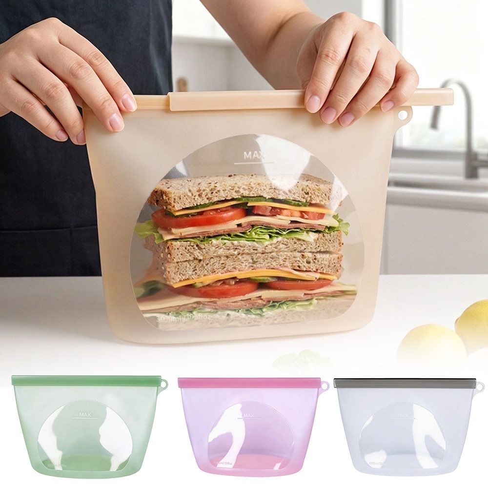 ถุงซิลิโคนถนอมอาหาร ถุงบรรจุภั - Food Storage Ziploc Bags บทวิจารณ์และราคา