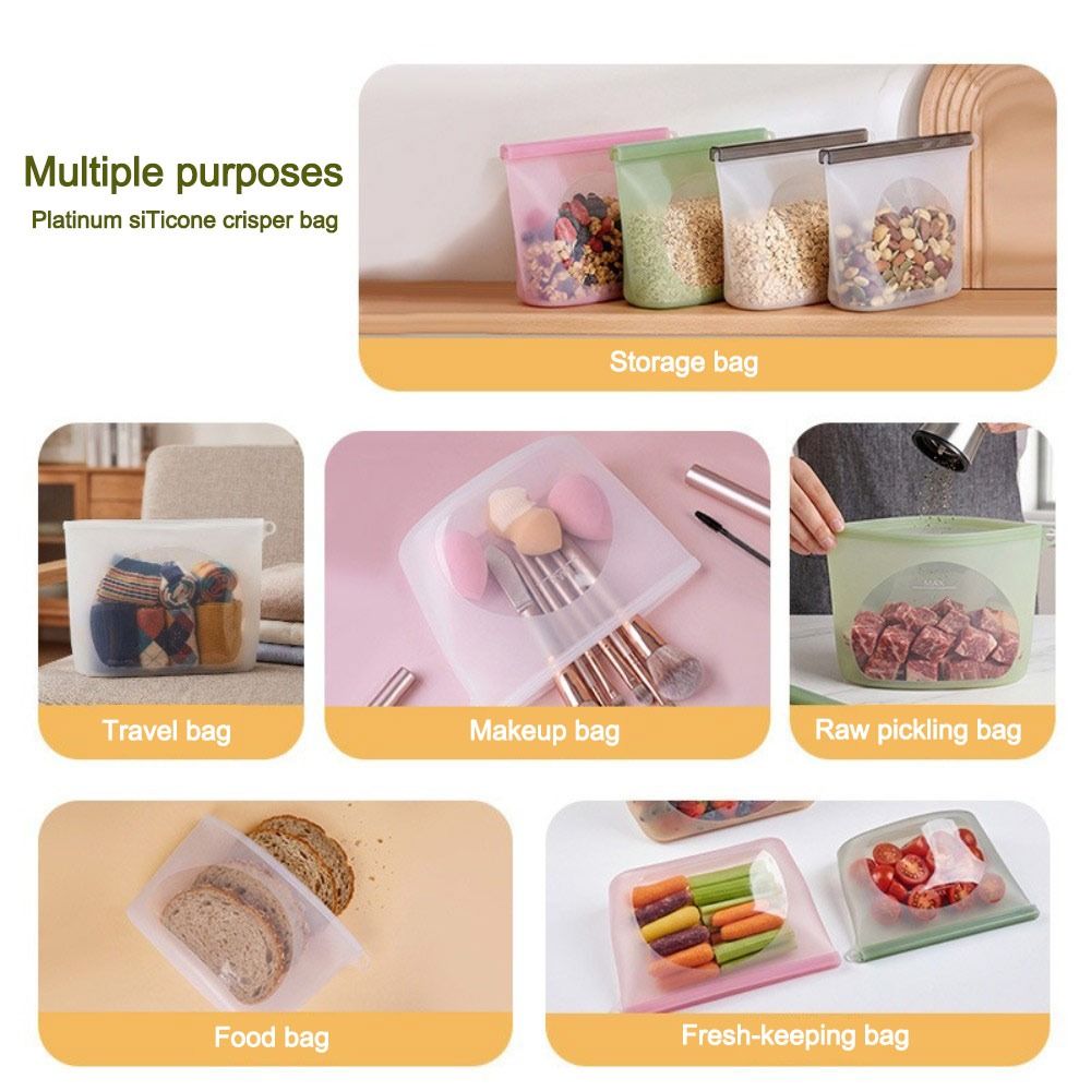 ถุงซิลิโคนถนอมอาหาร ถุงบรรจุภั - Food Storage Ziploc Bags บทวิจารณ์และราคา