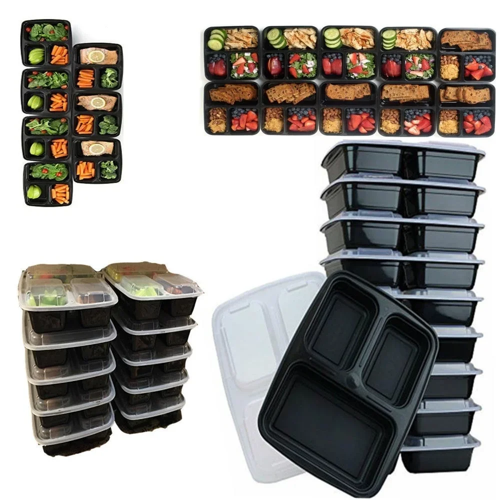 7 แพ็ค 3 ช่องภาชนะเตรียมอาหารห - Food Storage With Compartments บทวิจารณ์และราคา
