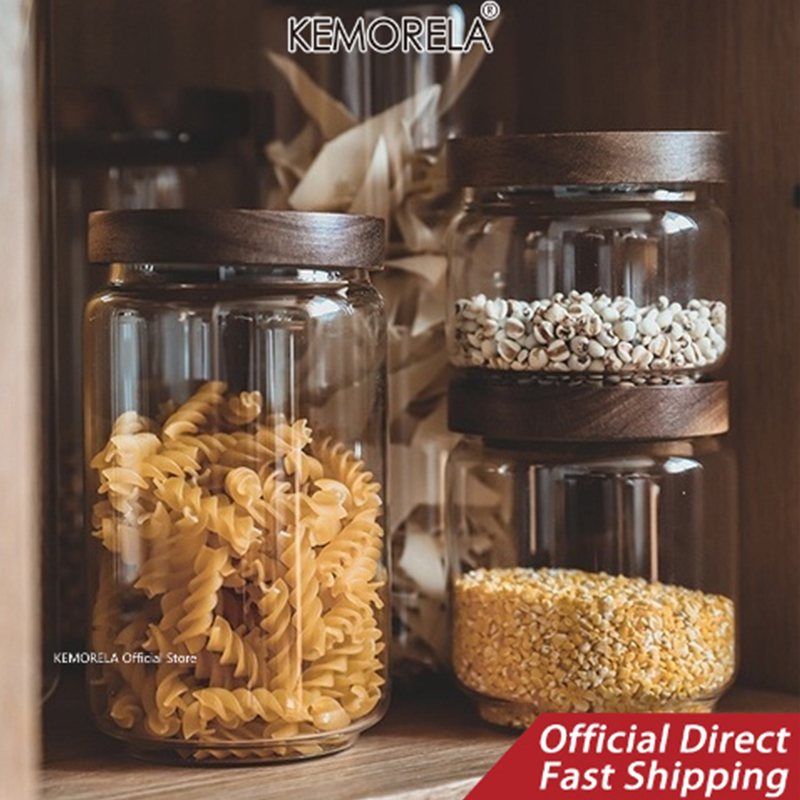 ไม้ฝาปิดแก้ว Airtight กระป๋องห - Food Storage Jar Glass บทวิจารณ์และราคา