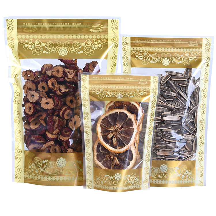 100PCS Stand-up พลาสติกทอง Zip - Food Storage Ziploc Bags บทวิจารณ์และราคา