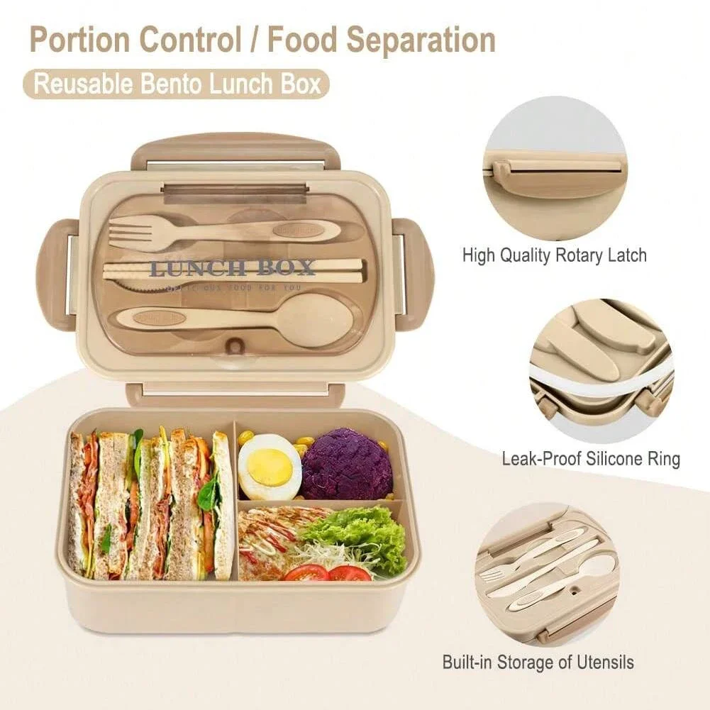 กล่องเบนโตะสำหรับผู้ใหญ่ 3 ช่อ - Food Storage With Compartments บทวิจารณ์และราคา
