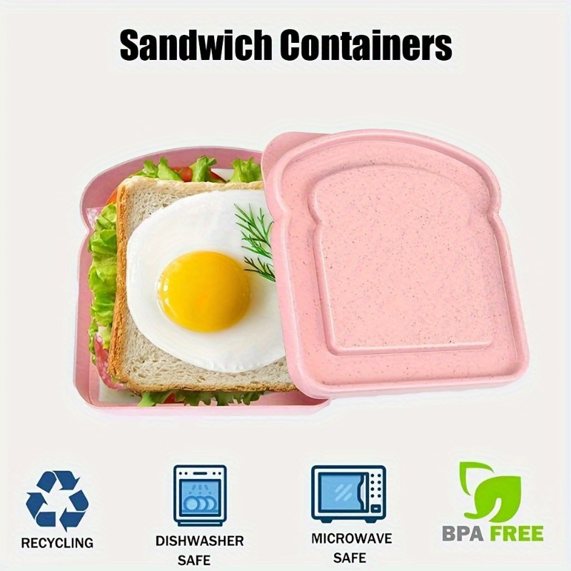 กล่องเบนโตะ 1 ชิ้น, ภาชนะแซนวิ - Food Storage Plastic Containers With Lids บทวิจารณ์และราคา