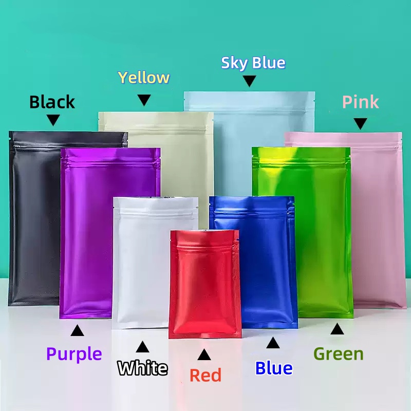 100 ชิ้น ถุงซิปล็อคฟอยล์หลากสี - Food Storage Ziploc Bags บทวิจารณ์และราคา