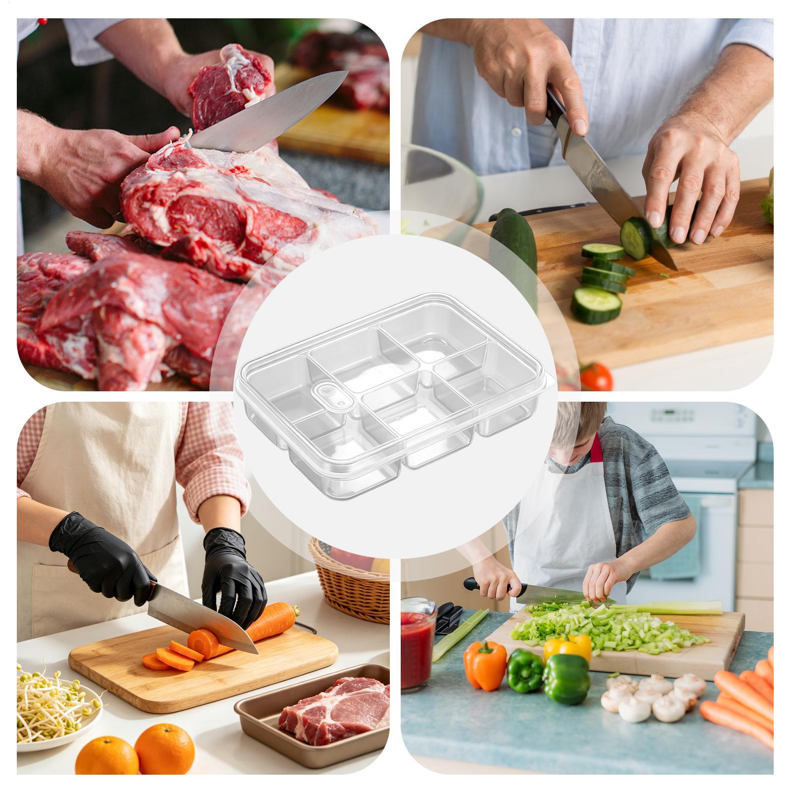 ภาชนะเก็บอาหารพร้อมฝาปิด กล่อง - Food Storage Dividers บทวิจารณ์และราคา