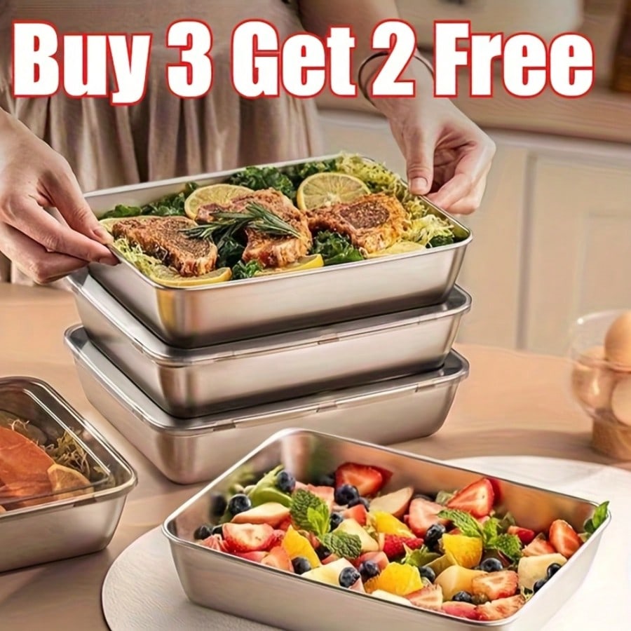 ชุดภาชนะเก็บอาหารสแตนเลส 5 ชิ้ - Food Storage Containers Xl บทวิจารณ์และราคา