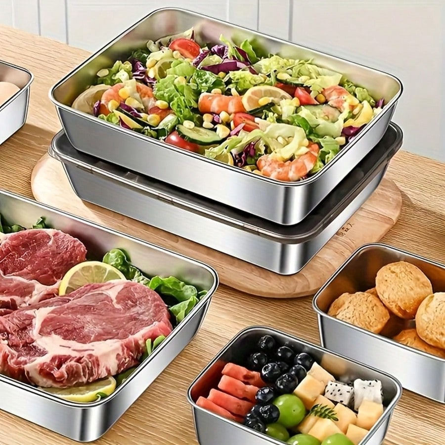 ชุดภาชนะเก็บอาหารสแตนเลส 5 ชิ้ - Food Storage Containers Xl บทวิจารณ์และราคา