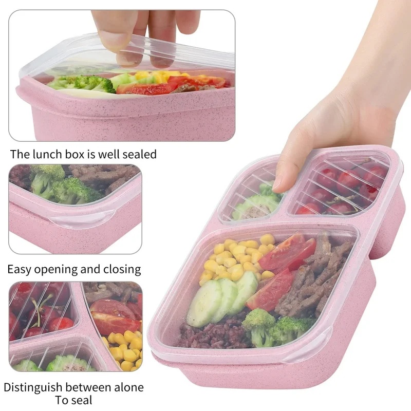 ชุดกล่องอาหารกลางวันเบนโตะ 1-3 - Food Storage With Compartments บทวิจารณ์และราคา