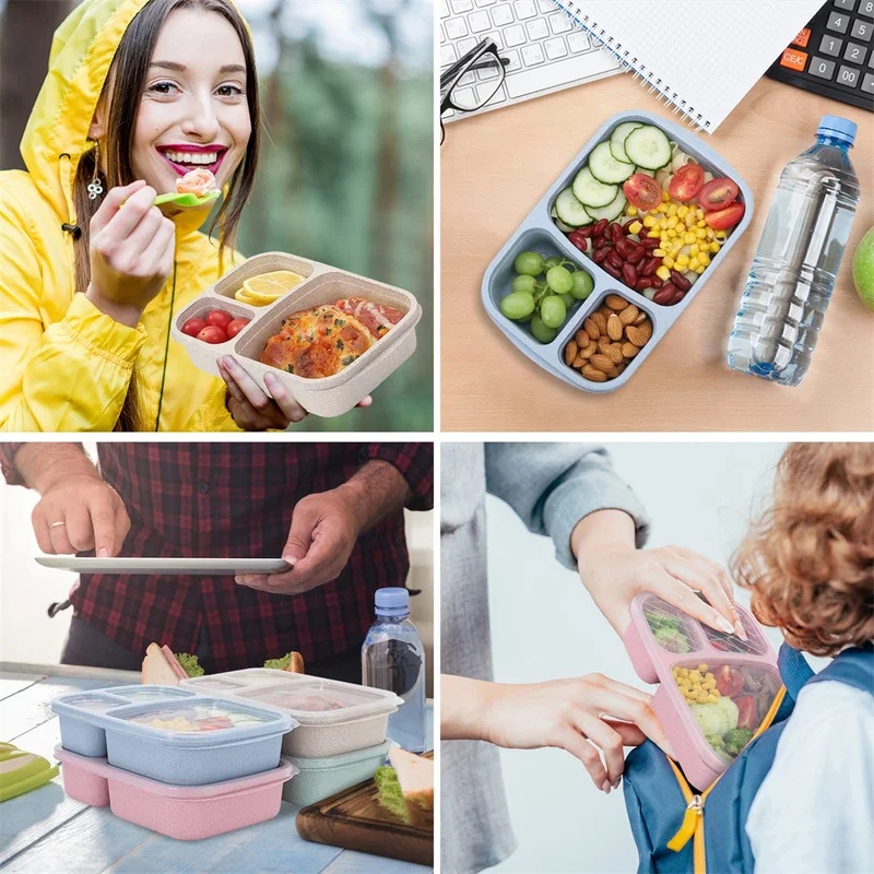 ชุดกล่องอาหารกลางวันเบนโตะ 1-3 - Food Storage With Compartments บทวิจารณ์และราคา