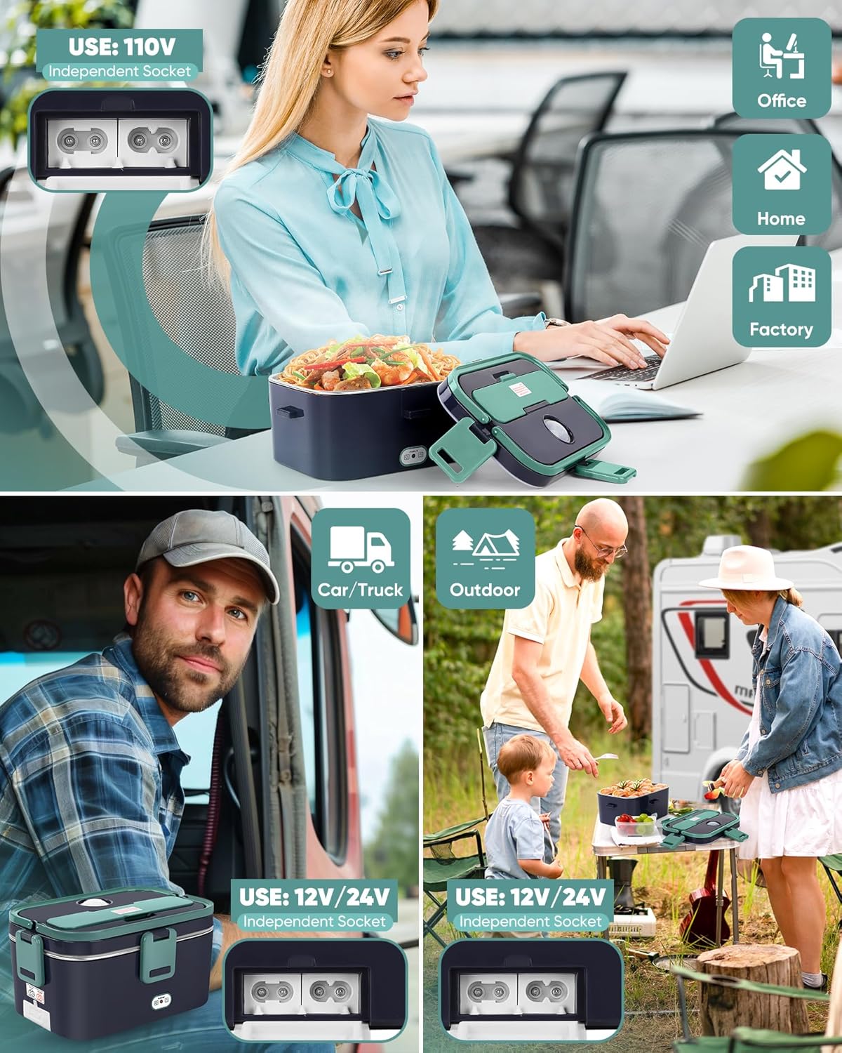 กล่องข้าวไฟฟ้าแบบไม่ใช้น้ำร้อน - Food Storage Box Stainless Steel บทวิจารณ์และราคา