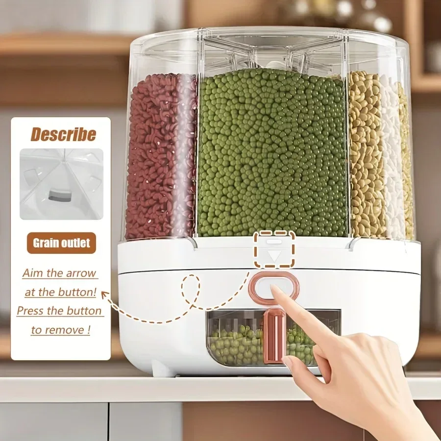 6-คอมพาร์เมนท์ 360 °   ภาชนะเก - Food Storage With Compartments บทวิจารณ์และราคา