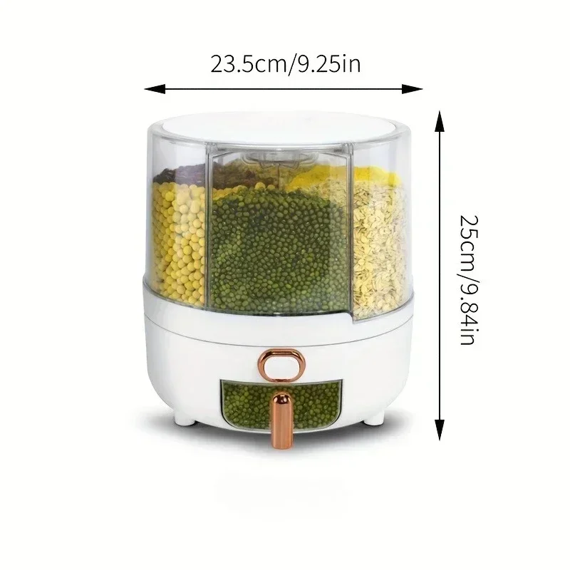 6-คอมพาร์เมนท์ 360 °   ภาชนะเก - Food Storage With Compartments บทวิจารณ์และราคา