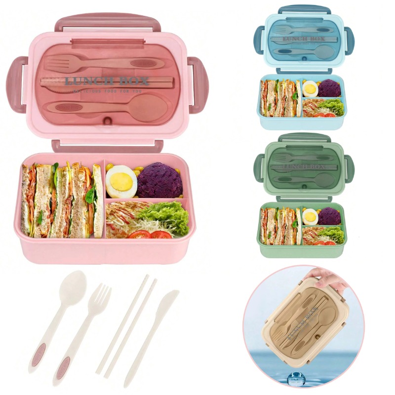 กล่องเบนโตะ 3 ชิ้น/1 ชิ้น กล่อ - Food Storage With Compartments บทวิจารณ์และราคา