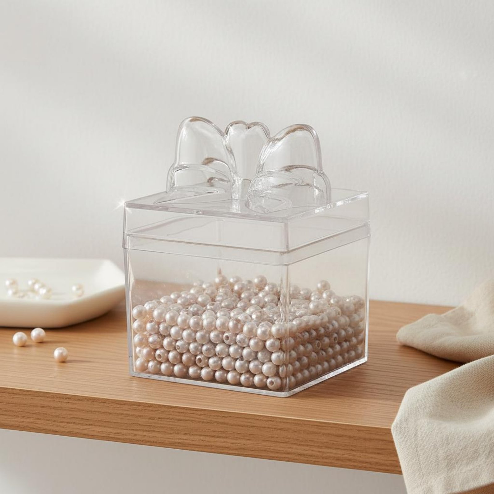 กล่องขนมพลาสติกใสพร้อมริบบิ้น  - Food Storage And Containers บทวิจารณ์และราคา