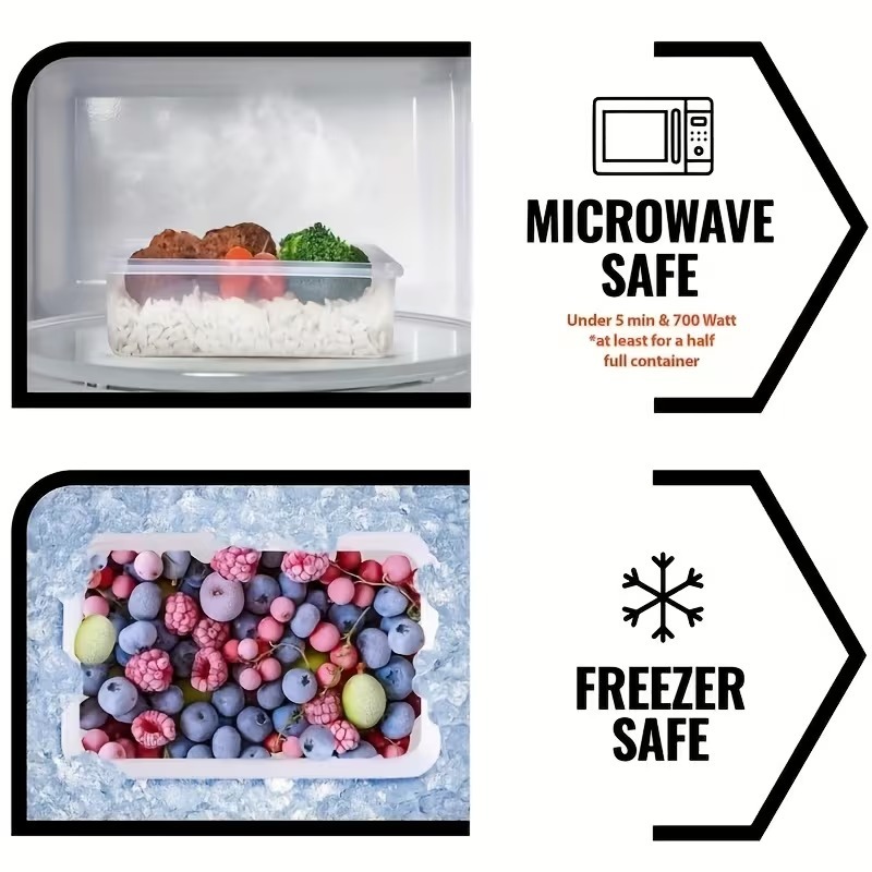 กล่องเก็บอาหารใส 4 ชิ้น พร้อมฝ - Food Storage Containers Set บทวิจารณ์และราคา