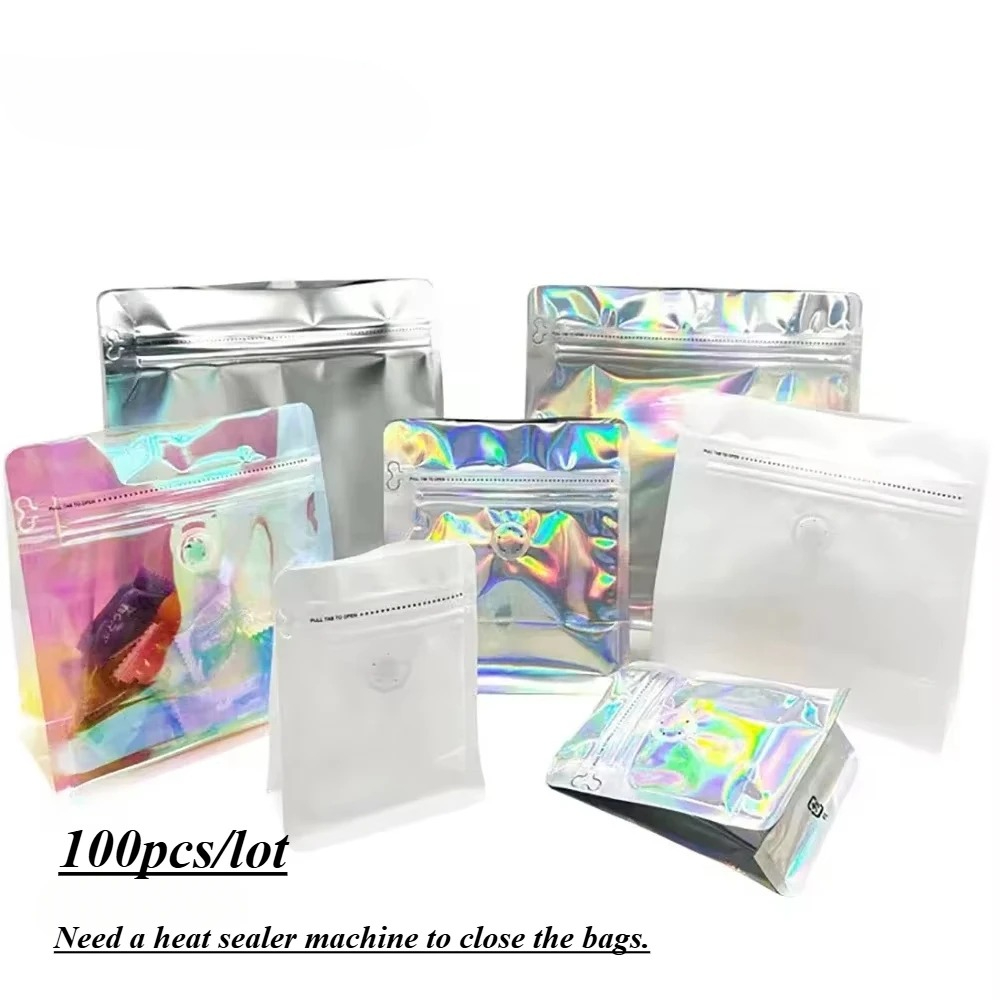 ถุงกาแฟโฮโลแกรมเลเซอร์สีชมพู 1 - Food Storage Ziploc Bags บทวิจารณ์และราคา