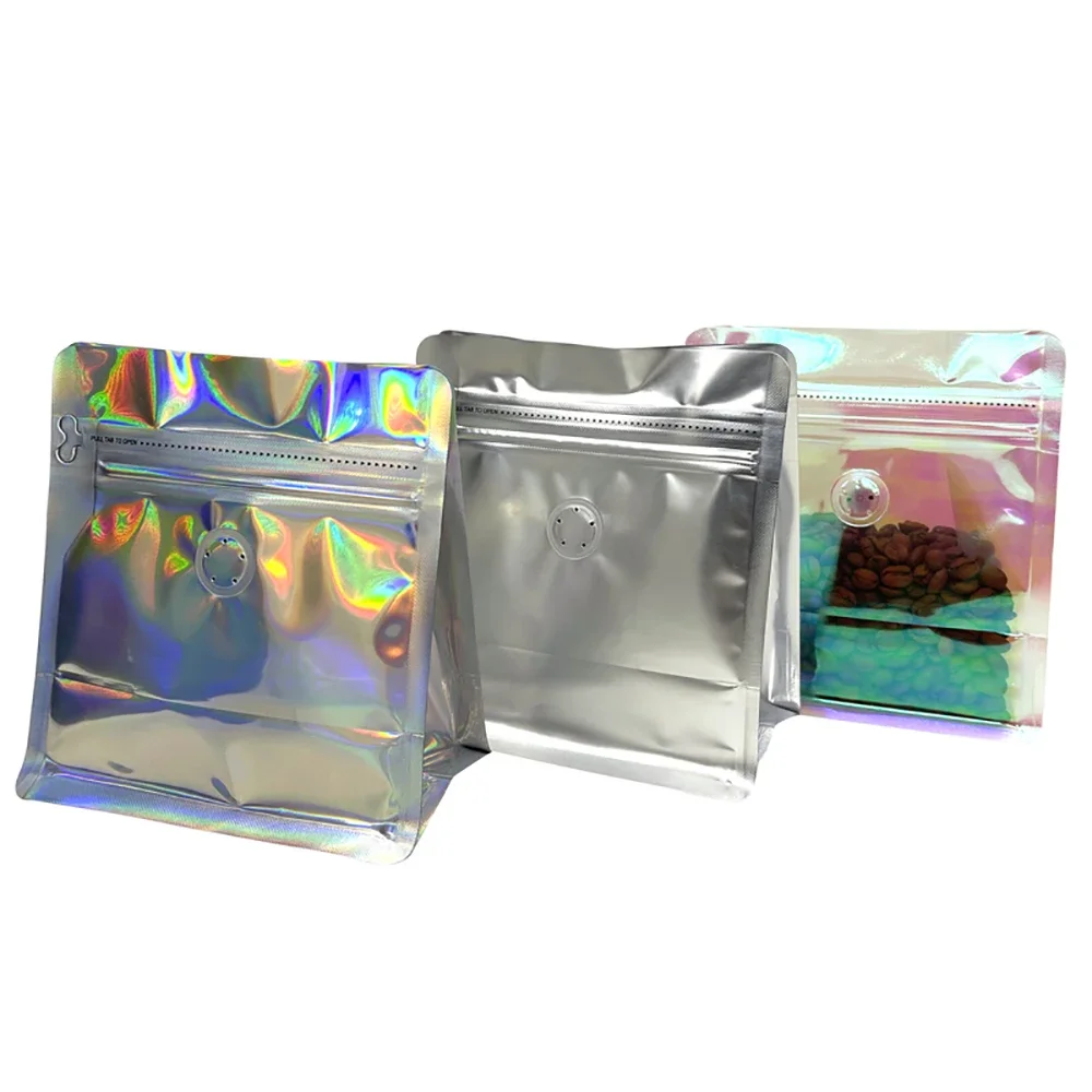 ถุงกาแฟโฮโลแกรมเลเซอร์สีชมพู 1 - Food Storage Ziploc Bags บทวิจารณ์และราคา
