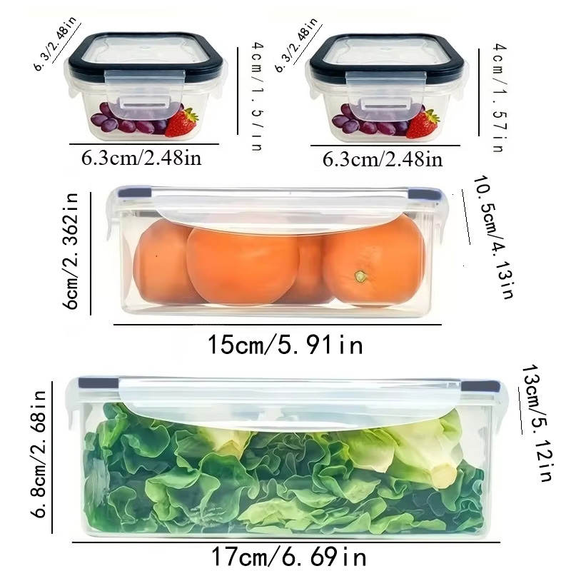 ชุด 8 ชิ้น ประกอบด้วย 4 กล่องแ - Food Storage Containers Set บทวิจารณ์และราคา