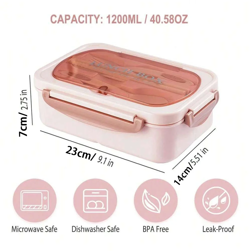 กล่องเบนโตะกล่องข้าวกลางวันผู้ - Food Storage With Compartments บทวิจารณ์และราคา