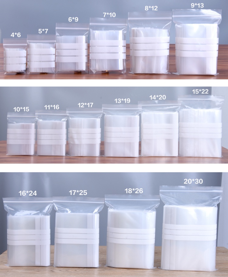 ถุงซิปล็อคใสพลาสติก PE 200 ชิ้ - Food Storage Ziploc Bags บทวิจารณ์และราคา
