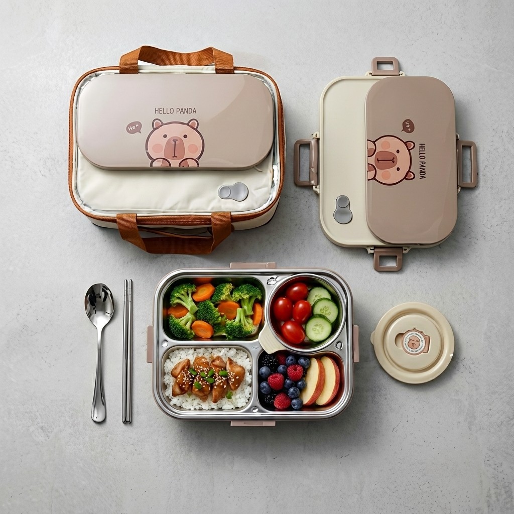กล่องข้าวสแตนเลส 304 ชุด 4/5 ช - Food Storage With Compartments บทวิจารณ์และราคา