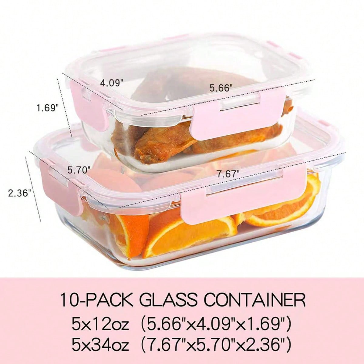 ชุดกล่องแก้วสำหรับเตรียมอาหาร  - Food Storage Glass Containers บทวิจารณ์และราคา