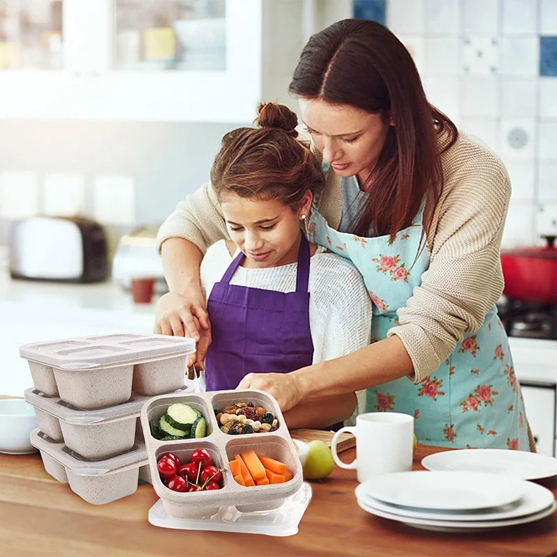 กล่องเก็บอาหาร4ช่องช่องใส่ตู้เ - Food Storage With Compartments บทวิจารณ์และราคา