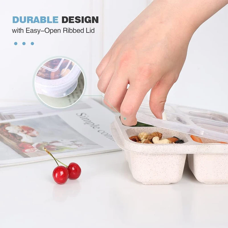 กล่องเก็บอาหาร4ช่องช่องใส่ตู้เ - Food Storage With Compartments บทวิจารณ์และราคา