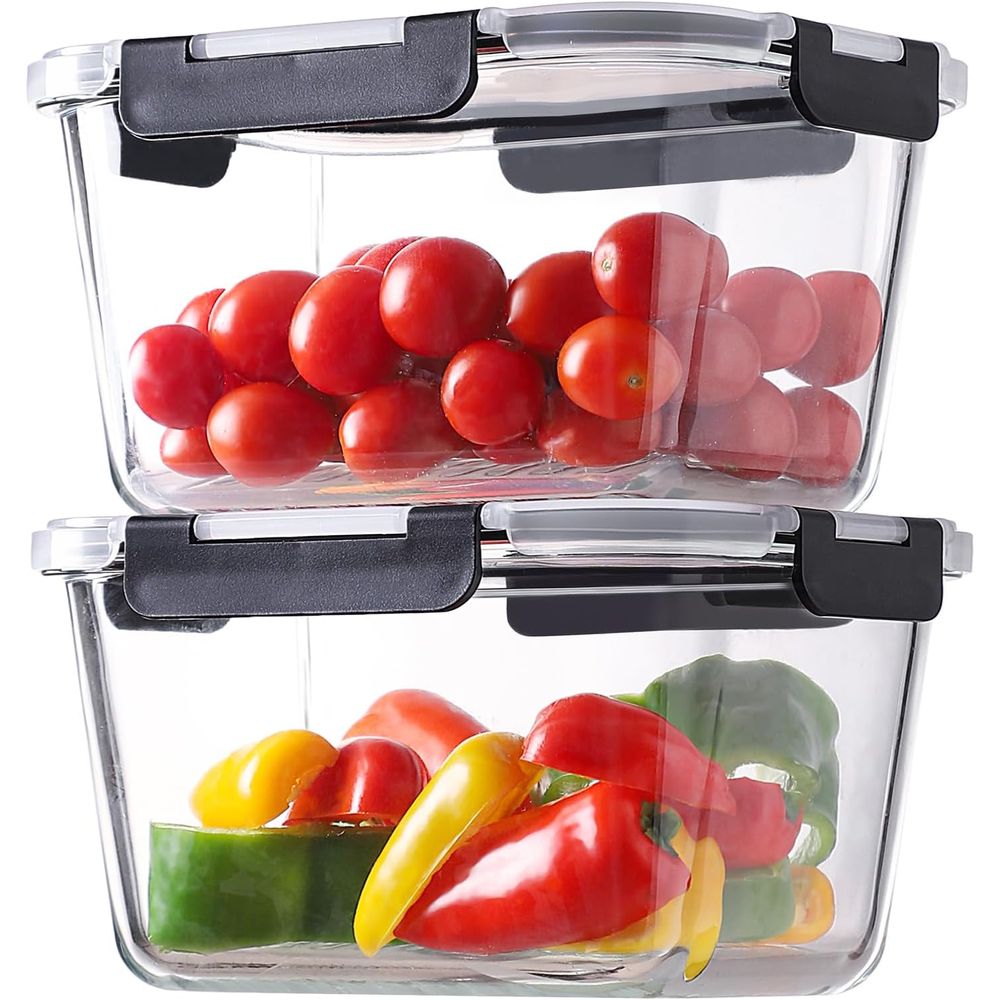 ชุดกล่องถนอมอาหารแก้ว 4 ชิ้น ข - Food Storage Glass Containers บทวิจารณ์และราคา
