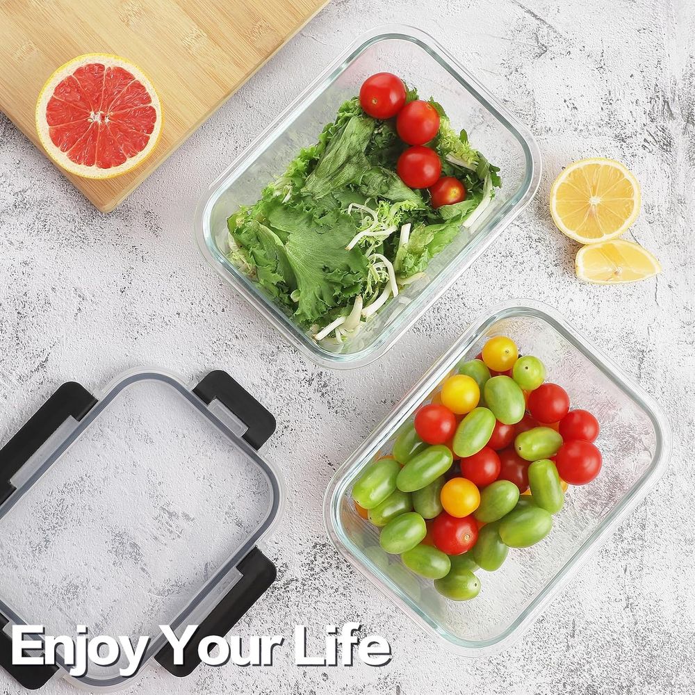 ชุดกล่องถนอมอาหารแก้ว 4 ชิ้น ข - Food Storage Glass Containers บทวิจารณ์และราคา