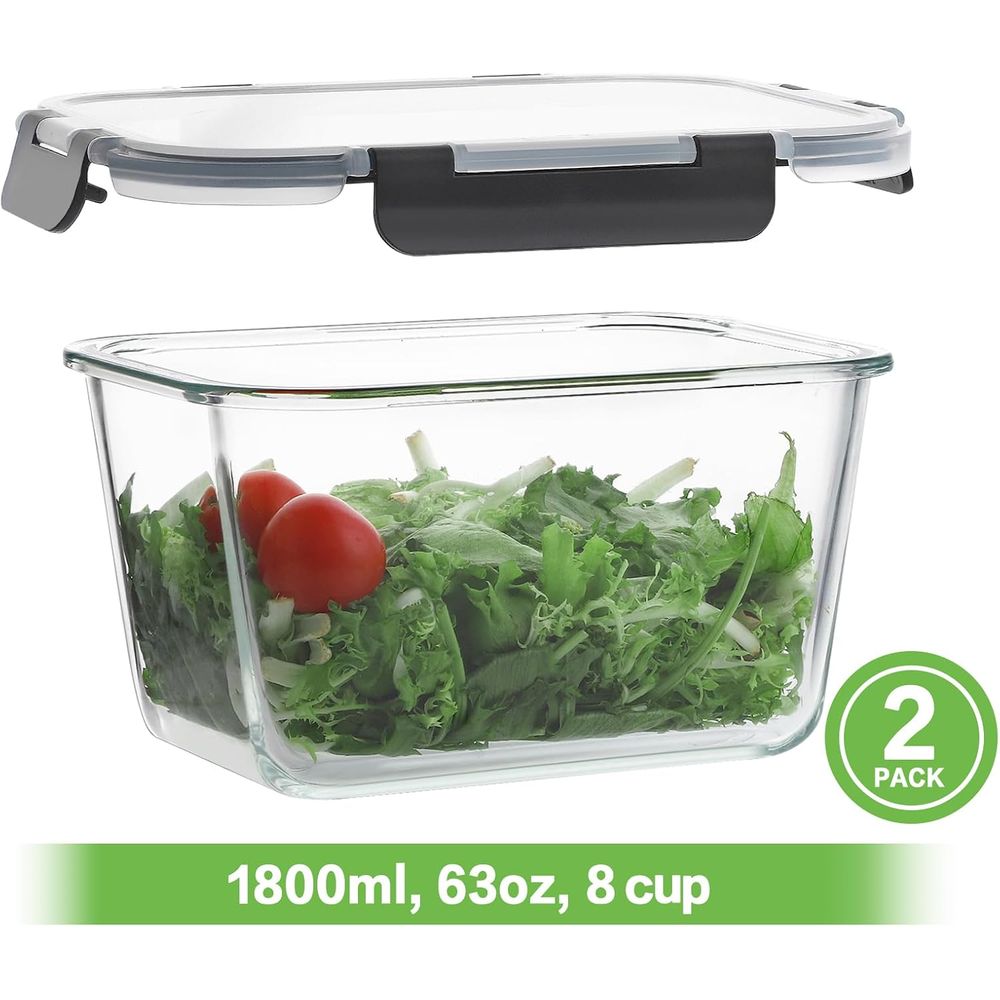 ชุดกล่องถนอมอาหารแก้ว 4 ชิ้น ข - Food Storage Glass Containers บทวิจารณ์และราคา