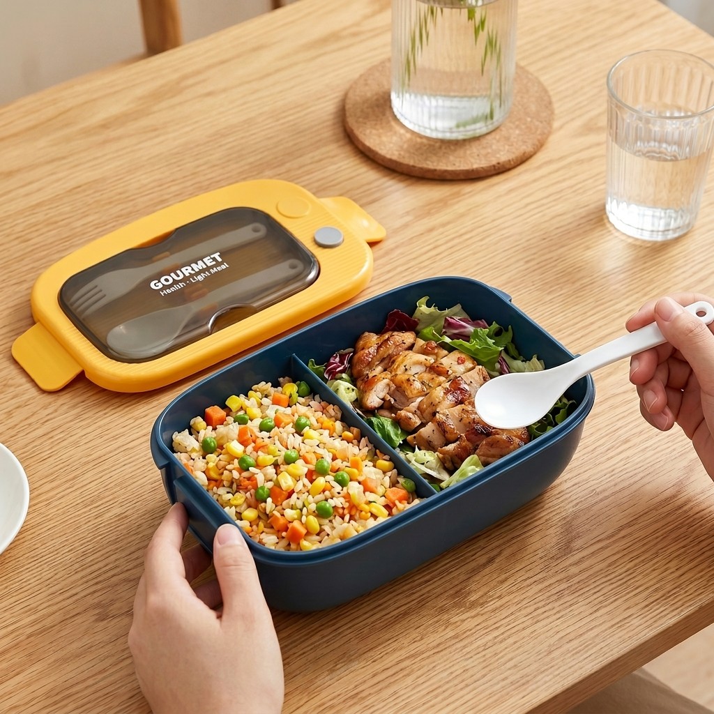 กล่องเบนโตพลาสติกสำหรับไมโครเว - Food Storage With Compartments บทวิจารณ์และราคา