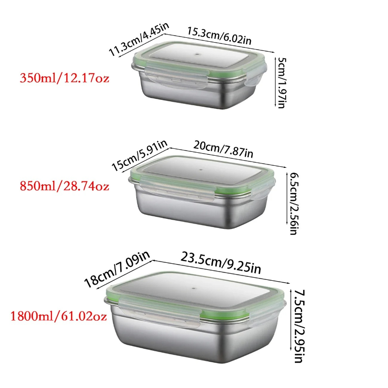 ชุดกล่องอาหารกลางวันสแตนเลส 30 - Food Storage Containers Set บทวิจารณ์และราคา