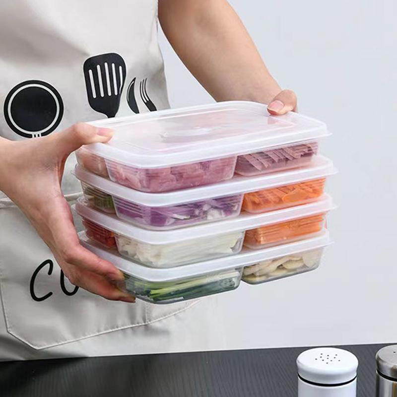 ใหม่【กล่องเก็บของพลาสติก 4 ช่อ - Food Storage With Compartments บทวิจารณ์และราคา