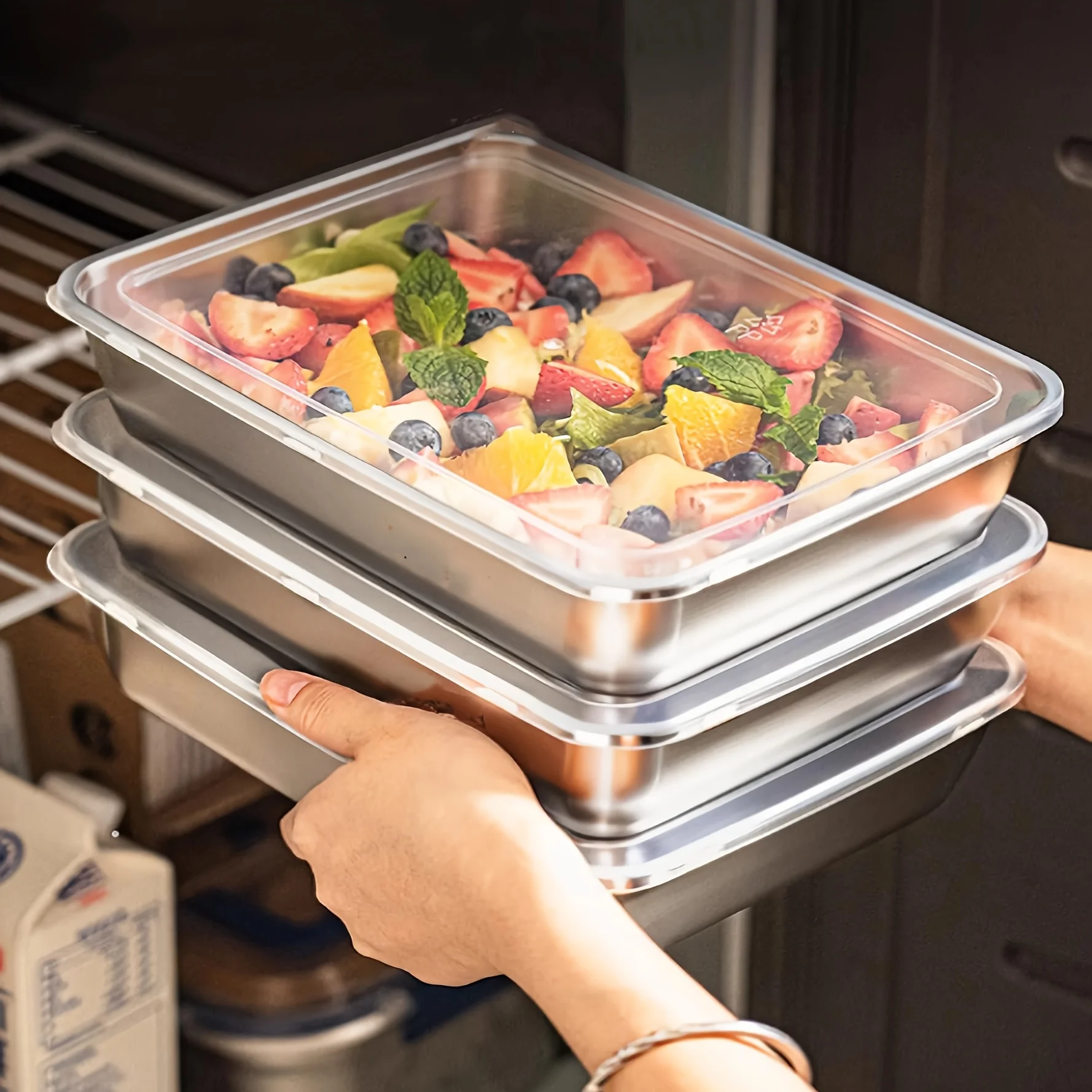 กล่องใส่อาหารสแตนเลส 3 ชิ้น &  - Food Storage Meals บทวิจารณ์และราคา