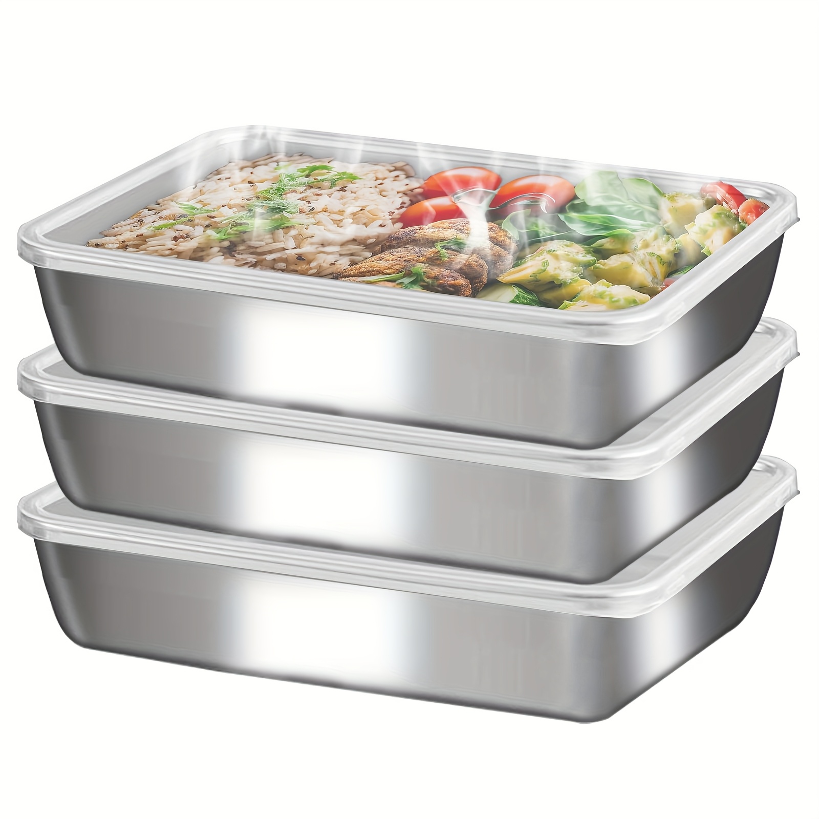 กล่องใส่อาหารสแตนเลส 3 ชิ้น &  - Food Storage Meals บทวิจารณ์และราคา
