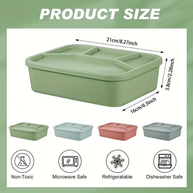 กล่องอาหารกลางวันซิลิโคนเกรดอา - Food Storage With Compartments บทวิจารณ์และราคา