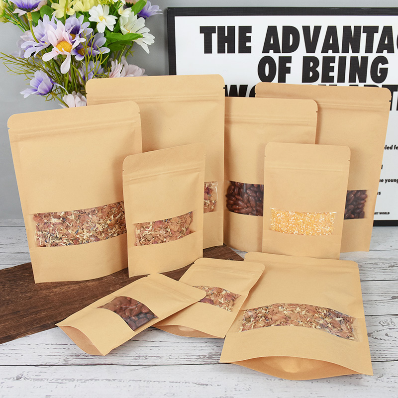 20/50pcs กระดาษคราฟท์ซิปล็อคถุ - Food Storage Ziploc Bags บทวิจารณ์และราคา