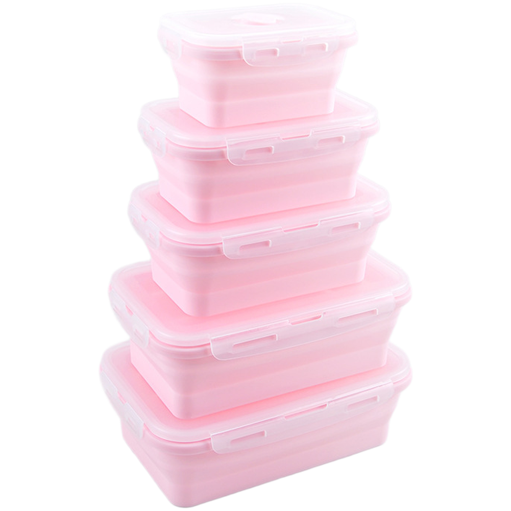 ชุดกล่องอาหารกลางวันซิลิโคนพับ - Food Storage Containers Set บทวิจารณ์และราคา