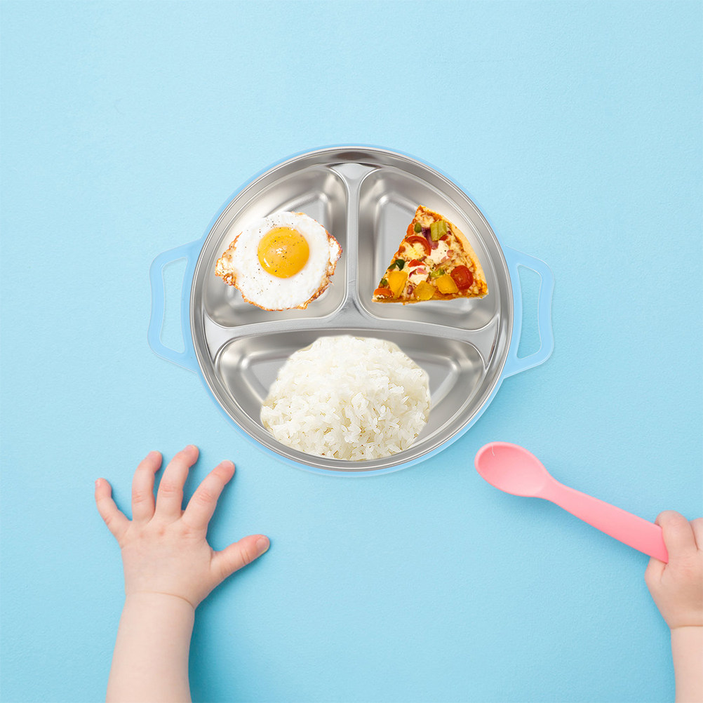 จานแบ่งช่องสแตนเลสสำหรับเด็ก   - Food Storage With Compartments บทวิจารณ์และราคา