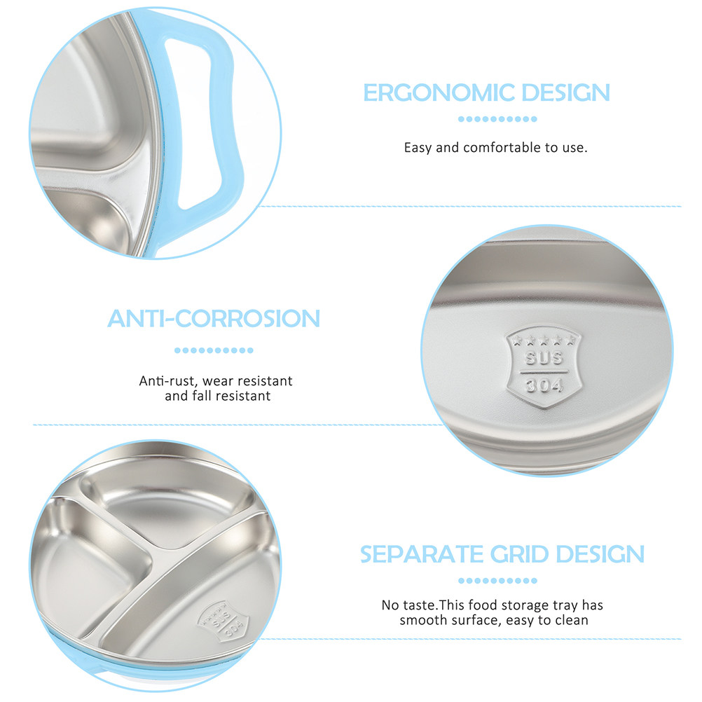 จานแบ่งช่องสแตนเลสสำหรับเด็ก   - Food Storage With Compartments บทวิจารณ์และราคา